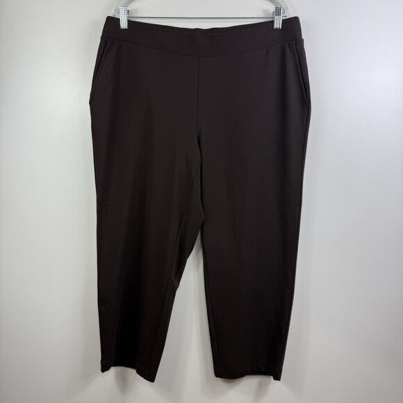 J Jill Pure Jill New Affinity French Terry Slim Crop Pants XL Chocolate Brown - Picture 10 of 10